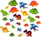 Self Adhesive Craft Stickers, Carnival, Planets, Farm Animals, Princess, Dinosaur Themed Stickers (500 Piece Party Packs) (Dinosaur)